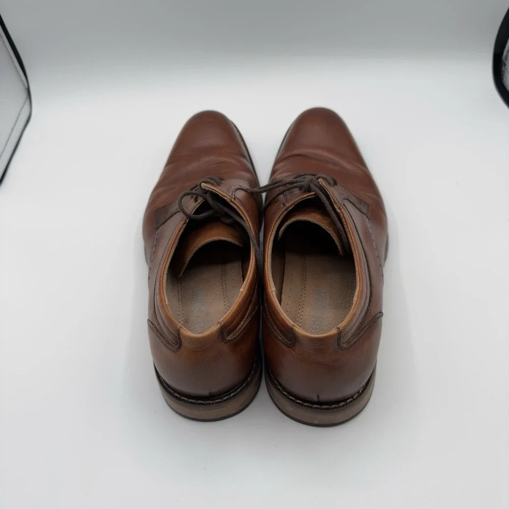Stacy Adams‎ Men's Oxford Shoe Faulkner Plain Toe Cognac 25305-221 Size 11
